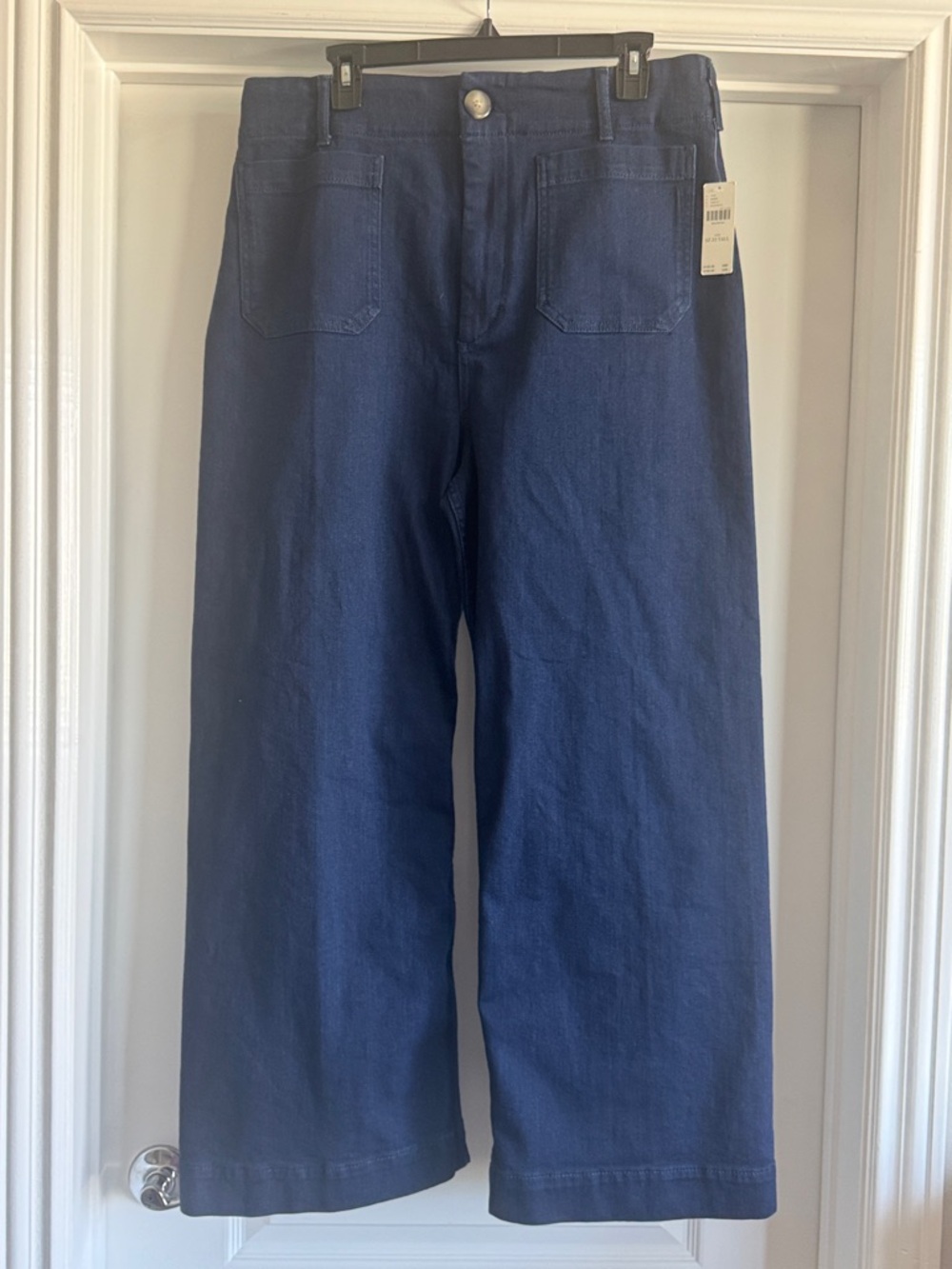 Maeve Wide Crop Jeans in Deep Navy